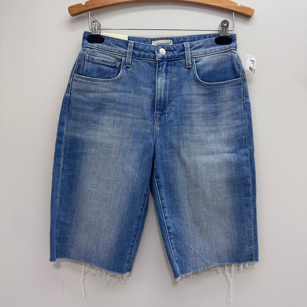 NWT L’AGENCE Taylor High Rise Short Jeans Women sz 26 Blue Coastal Preppy Beach